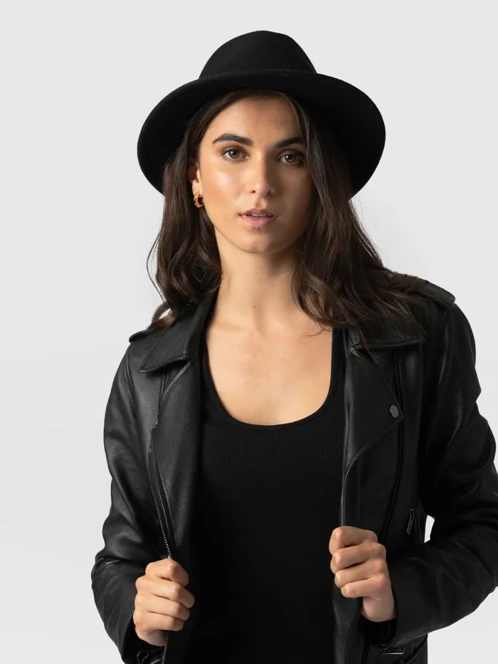 Ramona Studded Hat 8211 Black Black Women Saint And Sofia Scarves and Hats