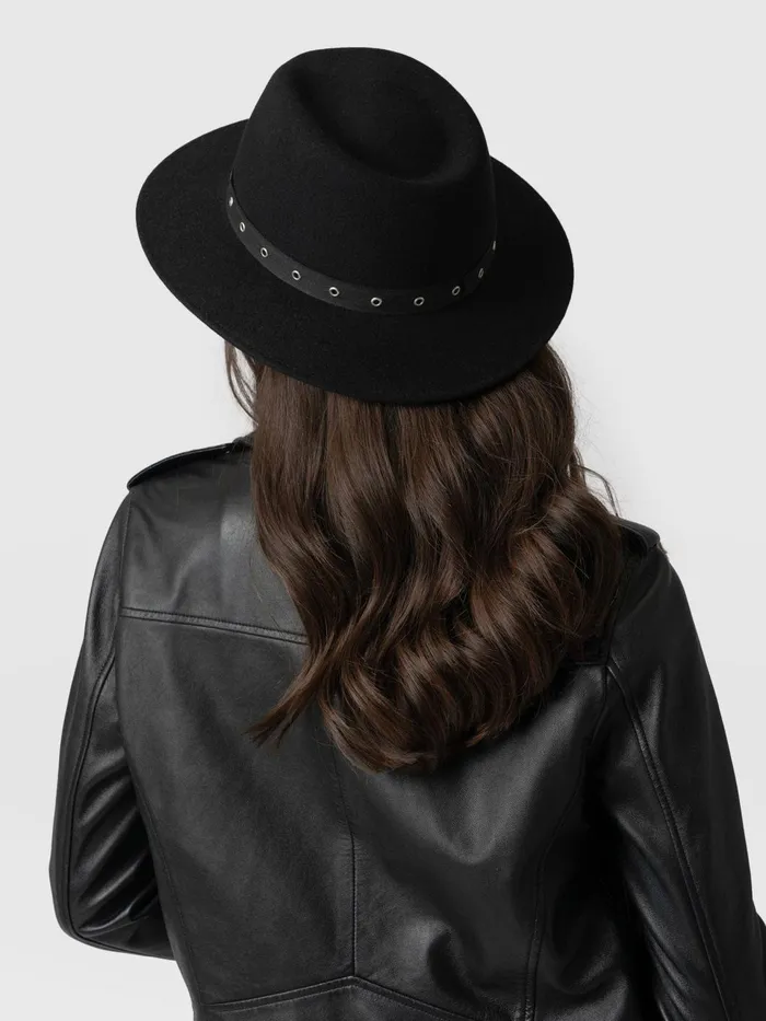 Ramona Studded Hat 8211 Black Black Women Saint And Sofia Scarves and Hats