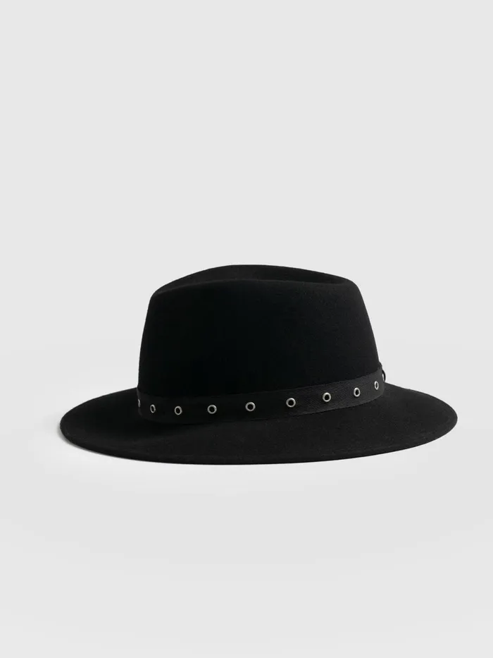 Ramona Studded Hat 8211 Black Black Women Saint And Sofia Scarves and Hats