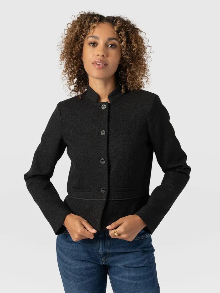 Ramone Jacket 8211 Zebra Jacquard Zebra Jacquard Women Saint And Sofia Coats and Jackets