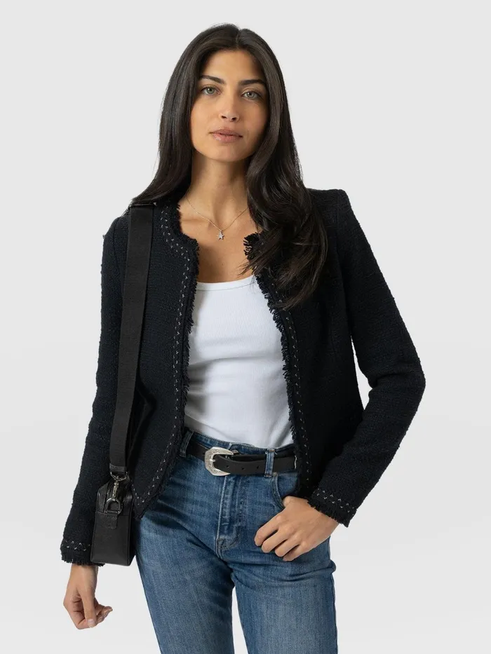 Rayner Jacket 8211 Black Boucl Black Boucl Women Saint And Sofia Blazers