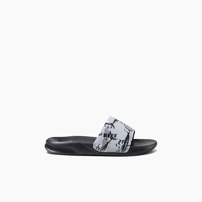 Reef Kids 58 Years One Slide Grey Camo Shark Reef Kids 58 Years One Slide Grey Camo Shark