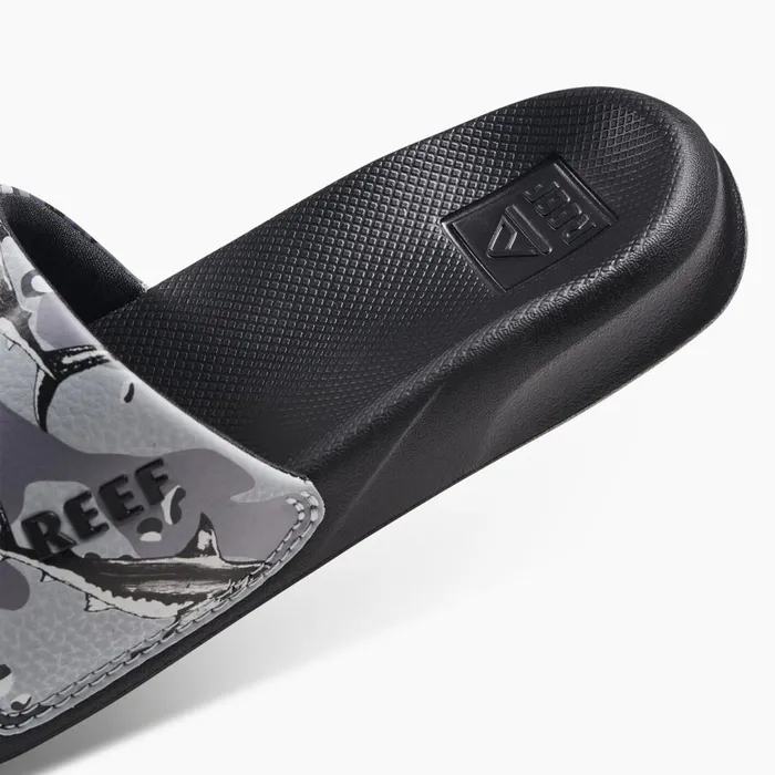 Reef Kids 58 Years One Slide Grey Camo Shark Reef Kids 58 Years One Slide Grey Camo Shark
