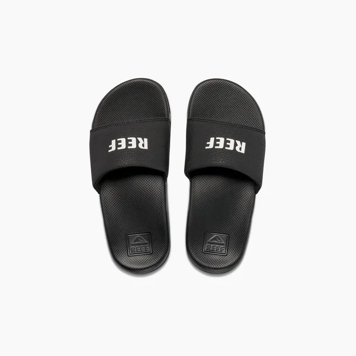 Reef Kids 58 Years One Slide Reef Blackwhite Reef Kids 58 Years One Slide Reef Blackwhite