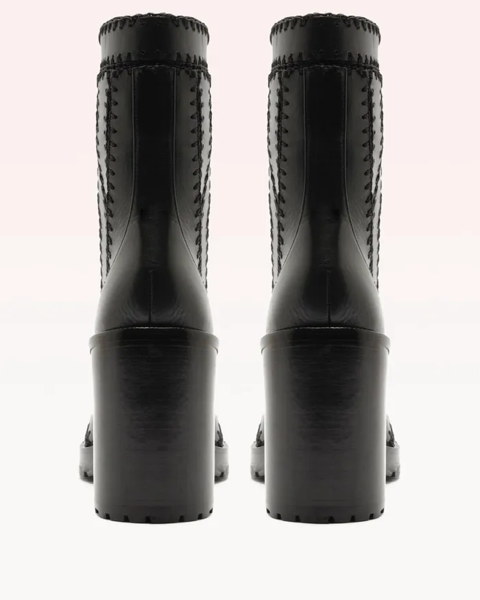 Regina Combat Bootie 8211 Block 90 Heel 8211 Black Designer Combat Boots Black Women Alexandre Birman Boots