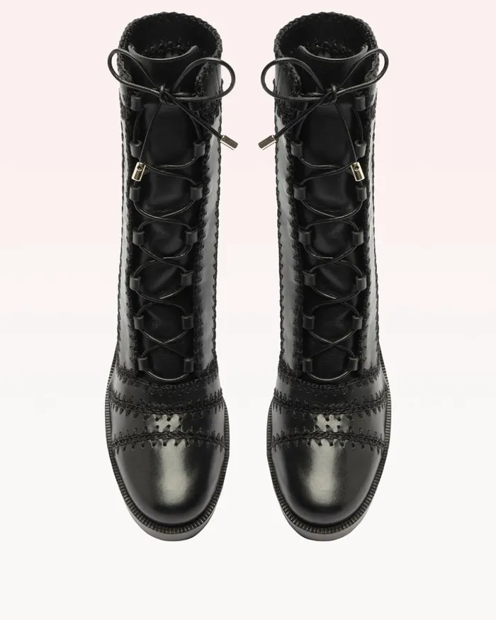 Regina Combat Bootie 8211 Block 90 Heel 8211 Black Designer Combat Boots Black Women Alexandre Birman Boots