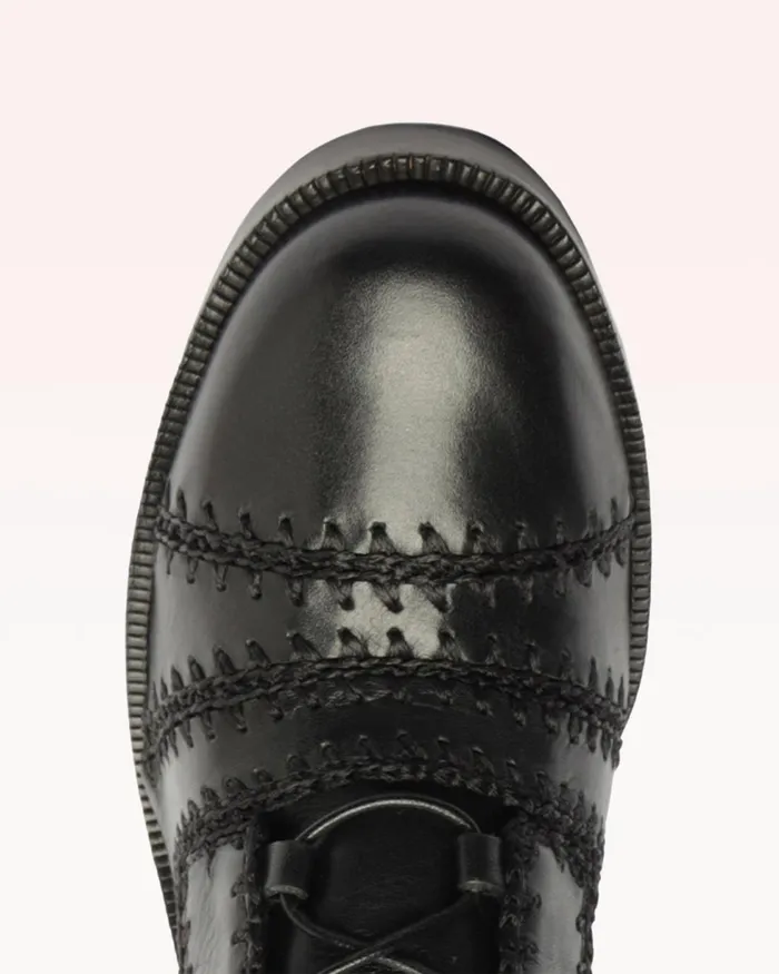 Regina Combat Bootie 8211 Block 90 Heel 8211 Black Designer Combat Boots Black Women Alexandre Birman Boots