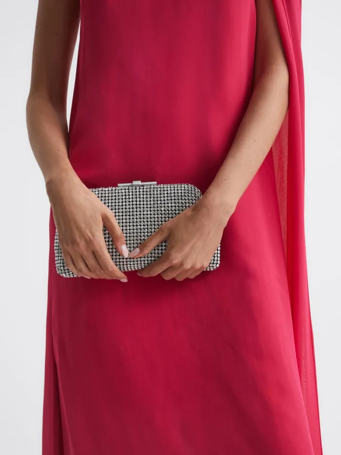 Reiss Bags Adaline Embellished Clutch Bag Opal 8211 Women