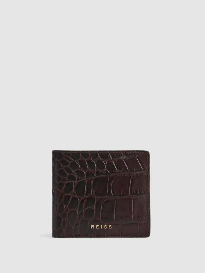 Reiss Bags and Wallets Cabot Leather Wallet Chocolate 8211 Men