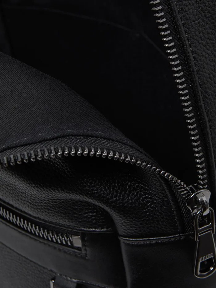 Reiss Bags and Wallets Drew Leather Zipped Backpack Black 8211 Men