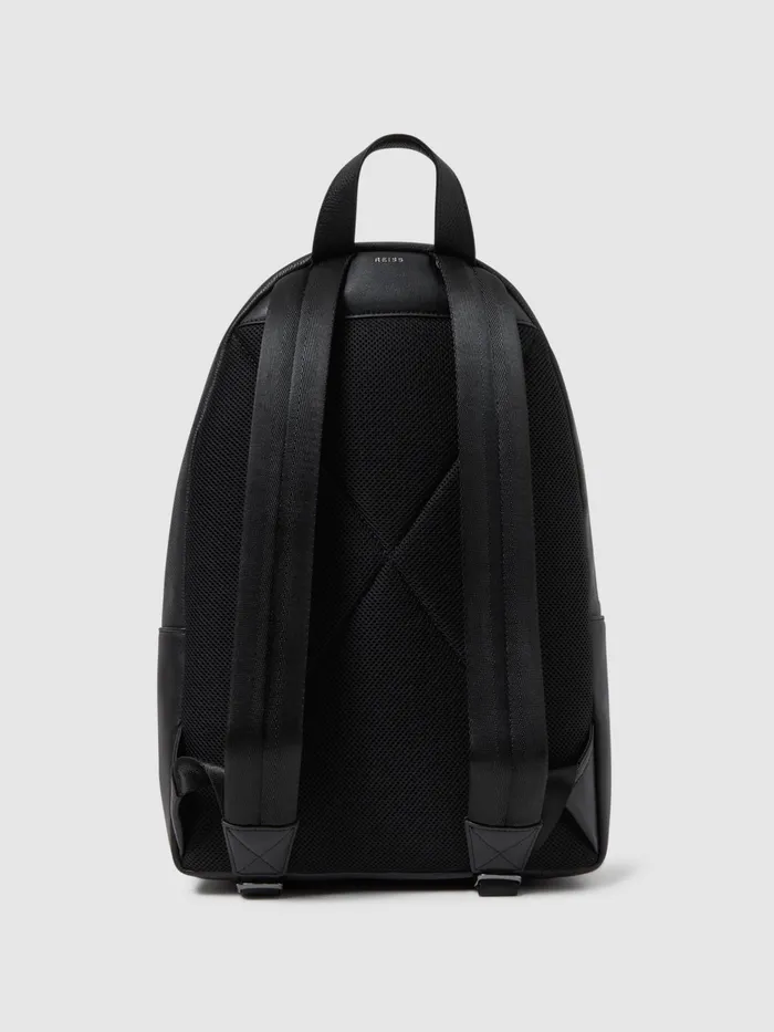 Reiss Bags and Wallets Drew Leather Zipped Backpack Black 8211 Men