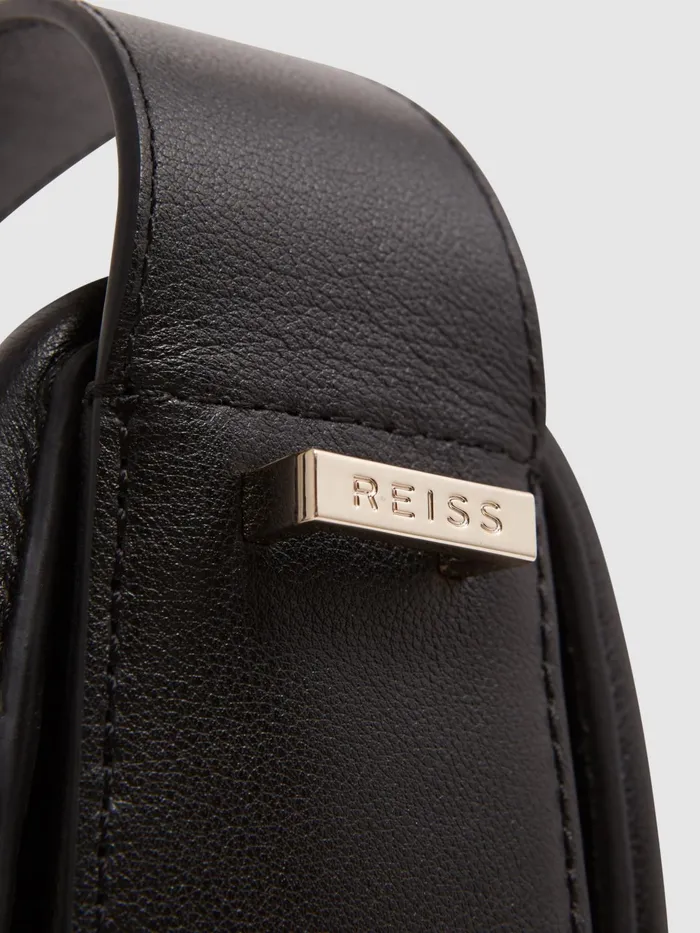 Reiss Bags Cleo Leather Saddle Bag Black 8211 Women