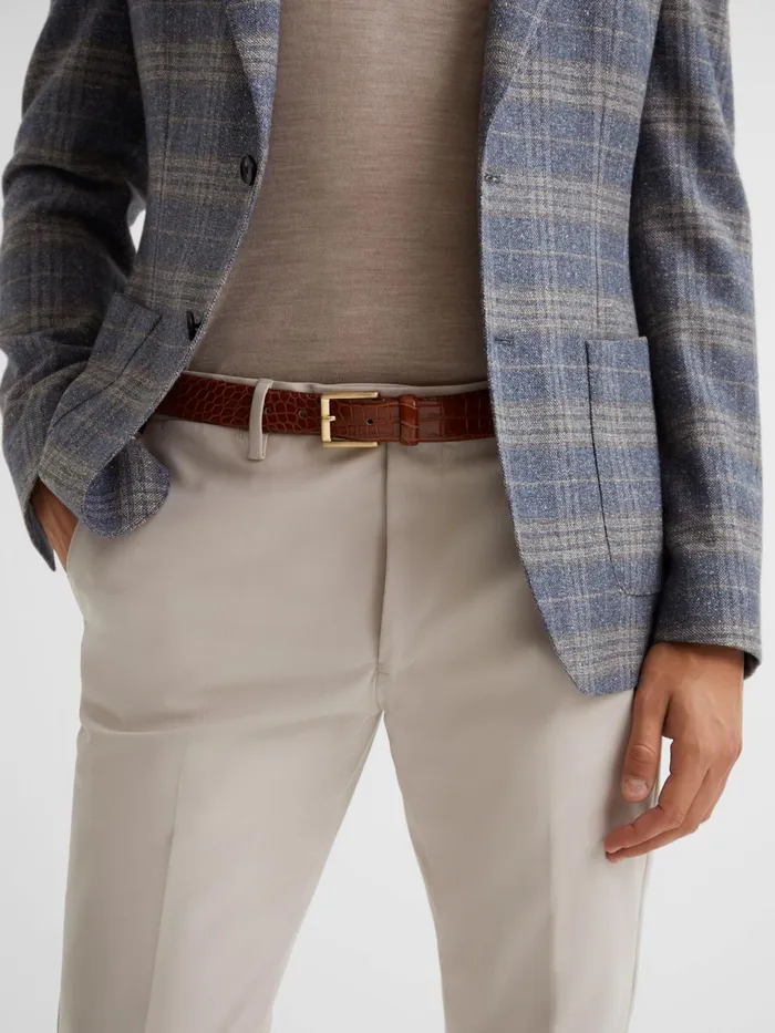 Reiss Belts Albany Leather Belt Blackgunmetal 8211 Men