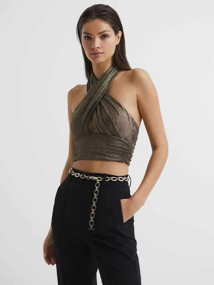 Reiss Belts Camilla Oval Chain Belt Gold 8211 Women