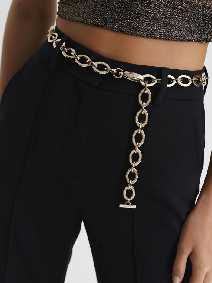 Reiss Belts Camilla Oval Chain Belt Gold 8211 Women