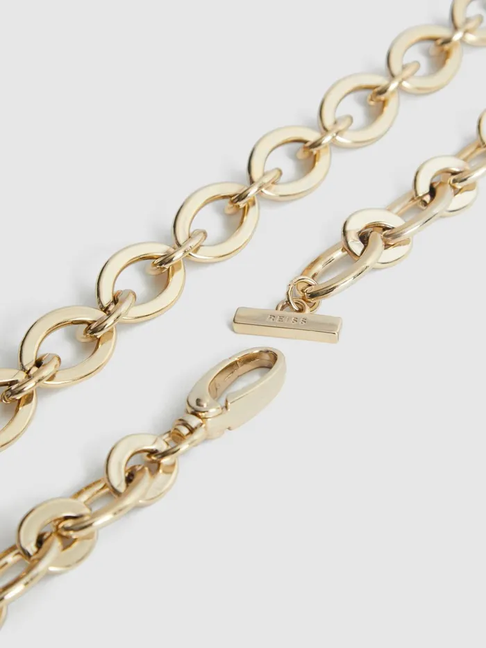 Reiss Belts Camilla Oval Chain Belt Gold 8211 Women