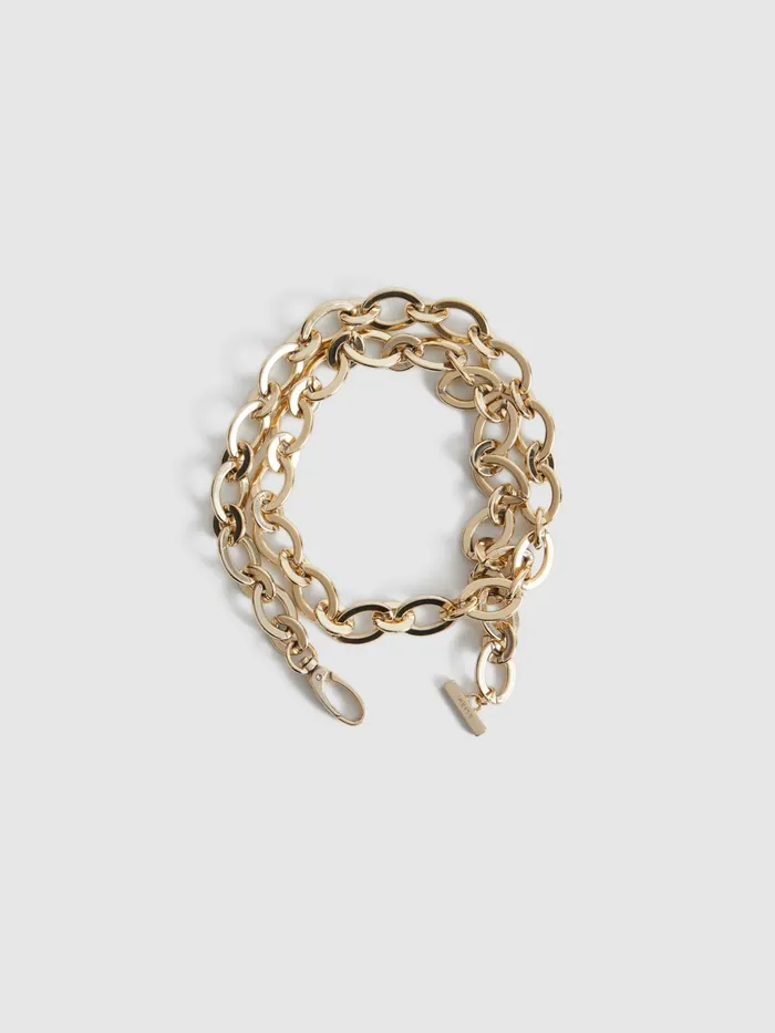 Reiss Belts Camilla Oval Chain Belt Gold 8211 Women