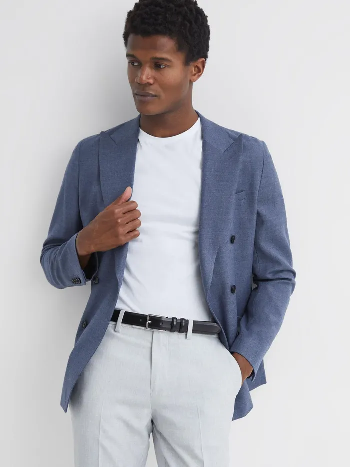 Reiss Belts Dante Smooth Leather Belt Black 8211 Men
