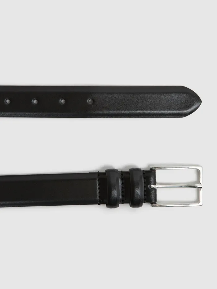 Reiss Belts Dante Smooth Leather Belt Black 8211 Men