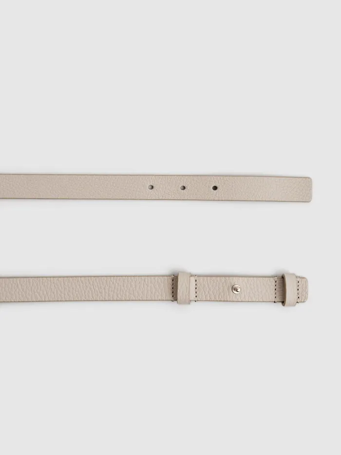 Reiss Belts Hayley Leather Square Hinge Belt Stone 8211 Women