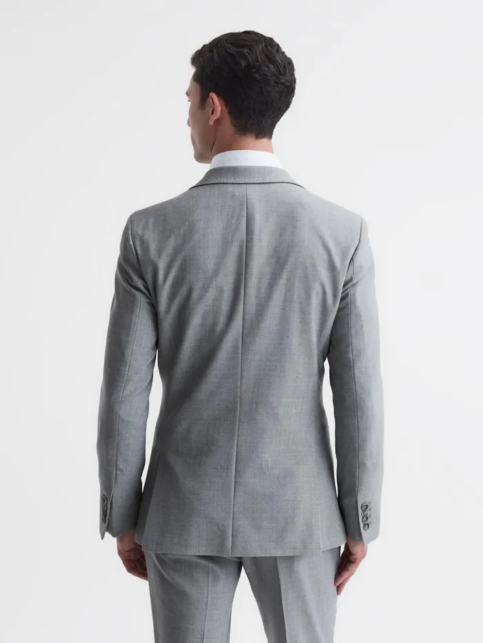 Reiss Blazers Arrow Slim Fit Single Breasted Wool Blend Blazer Soft Grey 8211 Men
