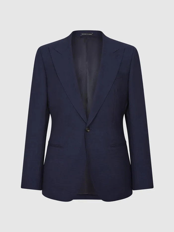 Reiss Blazers Bold Single Breasted Wool Blazer Navy 8211 Men