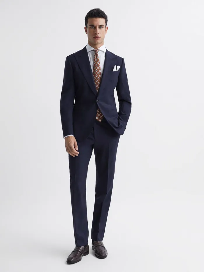 Reiss Blazers Bold Single Breasted Wool Blazer Navy 8211 Men