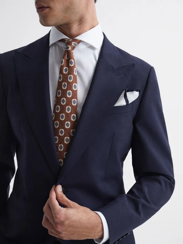 Reiss Blazers Bold Single Breasted Wool Blazer Navy 8211 Men