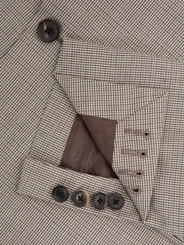 Reiss Blazers Pew Slim Fit Wool Single Breasted Puppytooth Blazer Brown 8211 Men