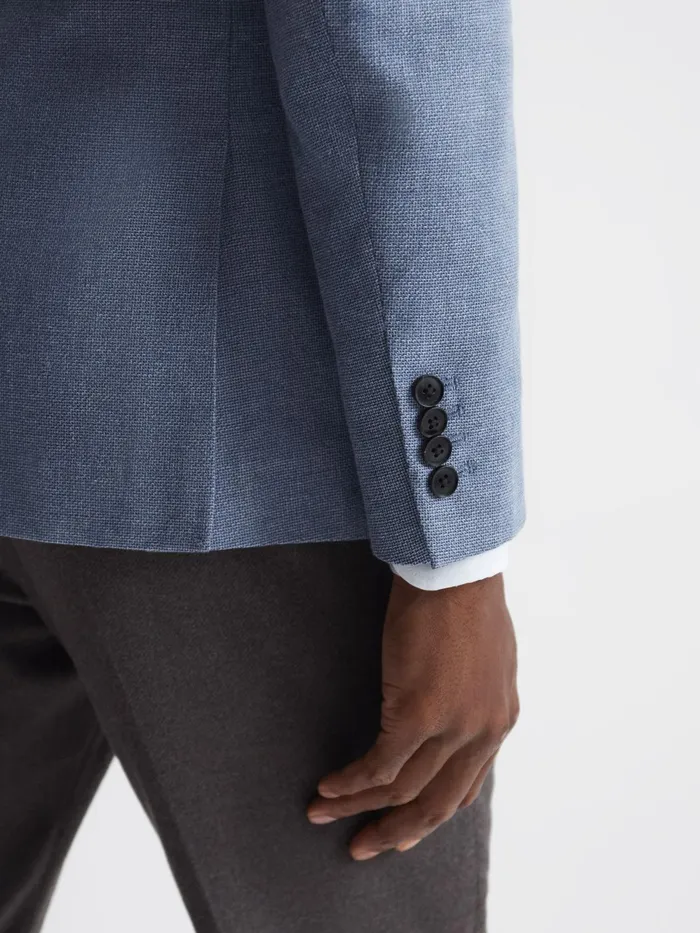 Reiss Blazers Ravenswood Single Breasted Patch Pocket Blazer Soft Blue 8211 Men