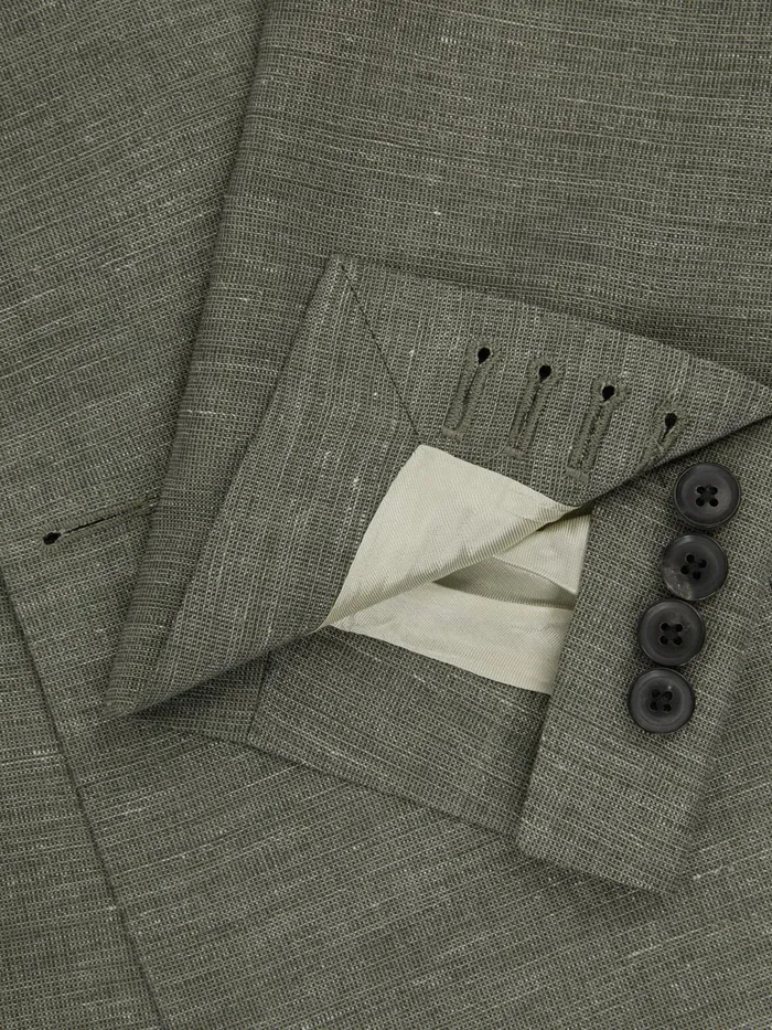 Reiss Blazers Riva Slim Fit Double Breasted WoolLinen Blazer Sage 8211 Men