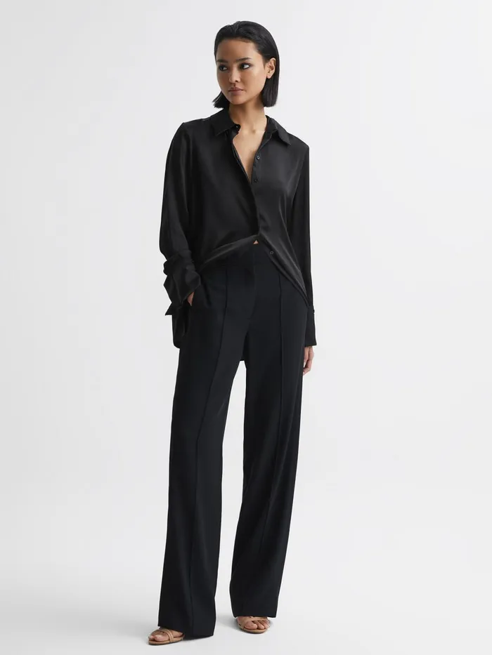 Reiss Blouses and Shirts Hailey Silk Shirt Black 8211 Women