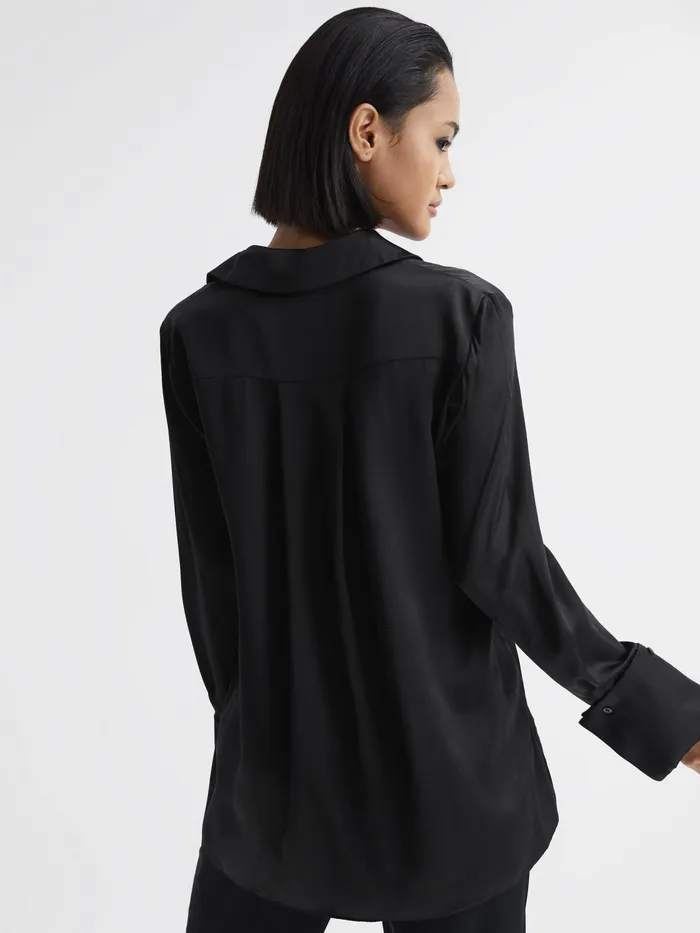 Reiss Blouses and Shirts Hailey Silk Shirt Black 8211 Women