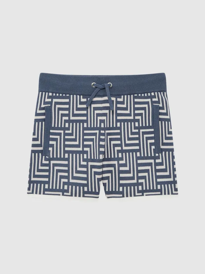 Reiss CoOrds Jazz Abstract Printed Shorts Airforce Blue 8211 Children