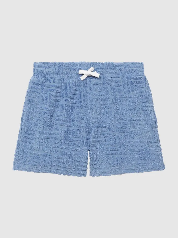 Reiss CoOrds Miami Terry Towelling Shorts Airforce Blue 8211 Children