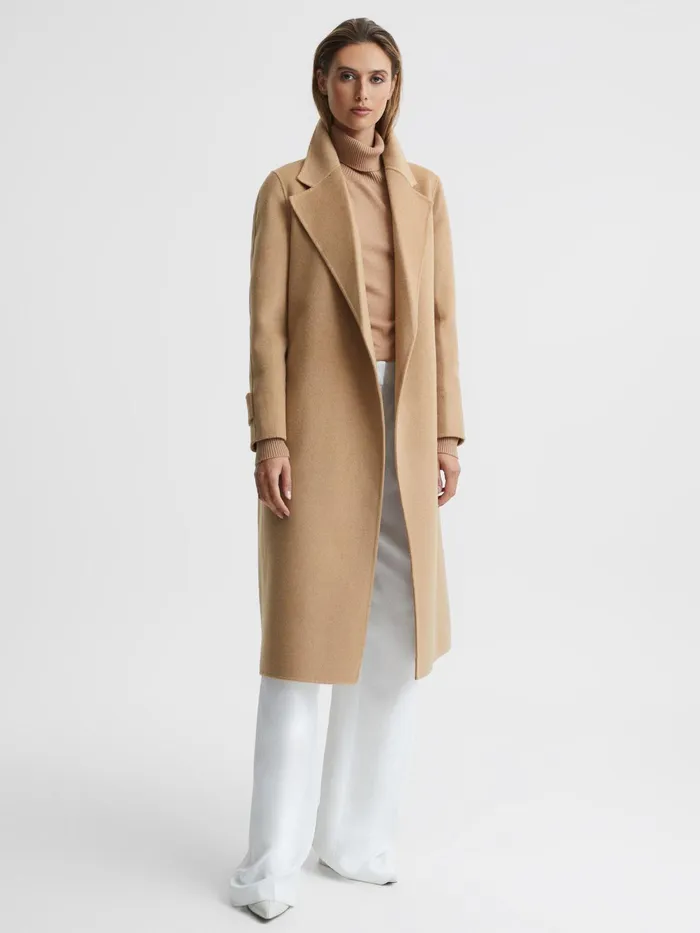 Reiss Coats and Jackets Agnes Belted Blindseam Wool Longline Coat Camel 8211 Women Reiss Coats and Jackets Agnes Belted Blindseam Wool Longline Coat Camel 8211 Women