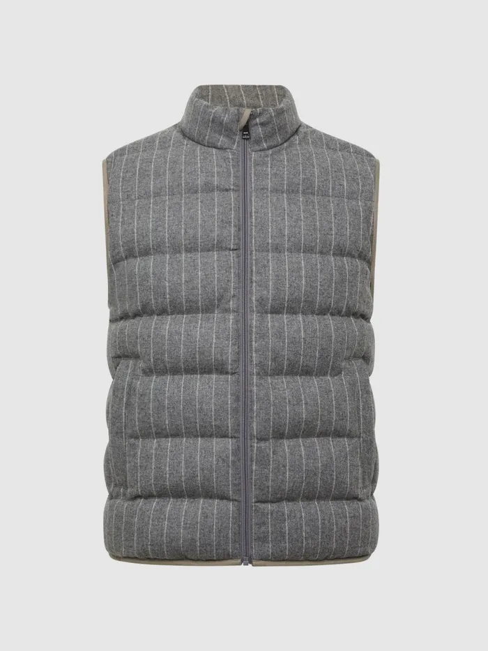 Reiss Coats and Jackets Banks Quilted Gilet Grey 8211 Men