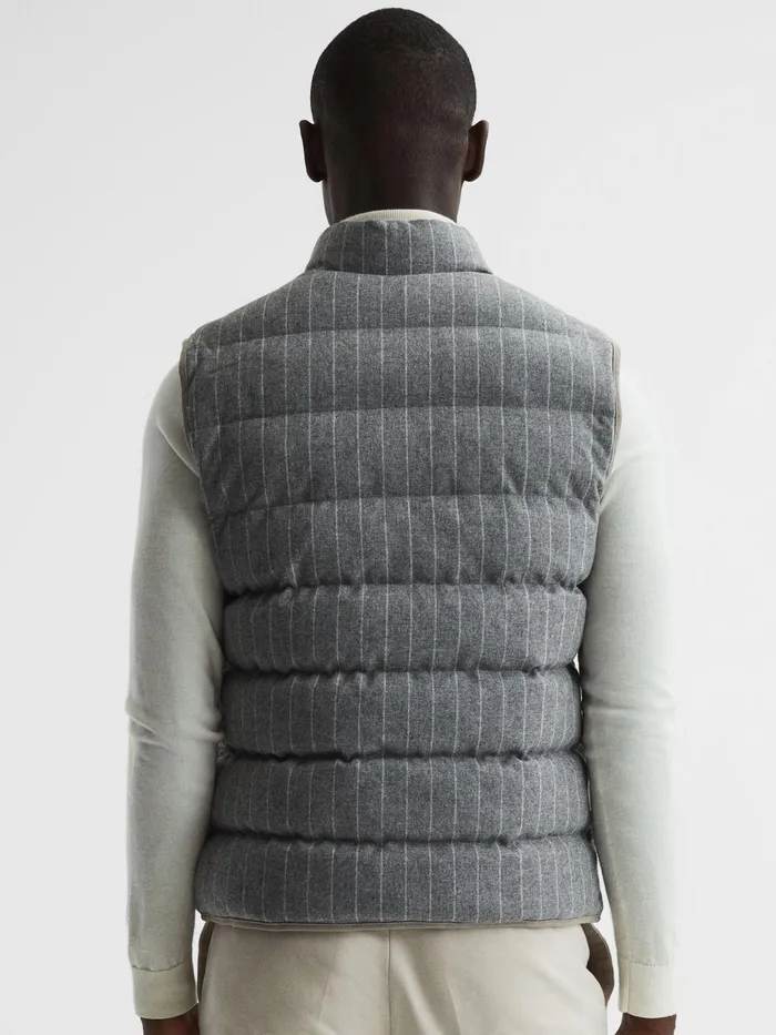 Reiss Coats and Jackets Banks Quilted Gilet Grey 8211 Men