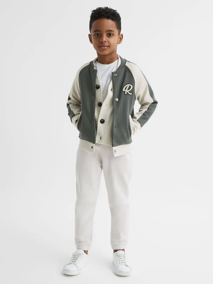 Reiss Coats and Jackets Giles Long Sleeve Interlock Bomber Jacket Light Khakiecru 8211 Children Reiss Coats and Jackets Giles Long Sleeve Interlock Bomber Jacket Light Khakiecru 8211 Children