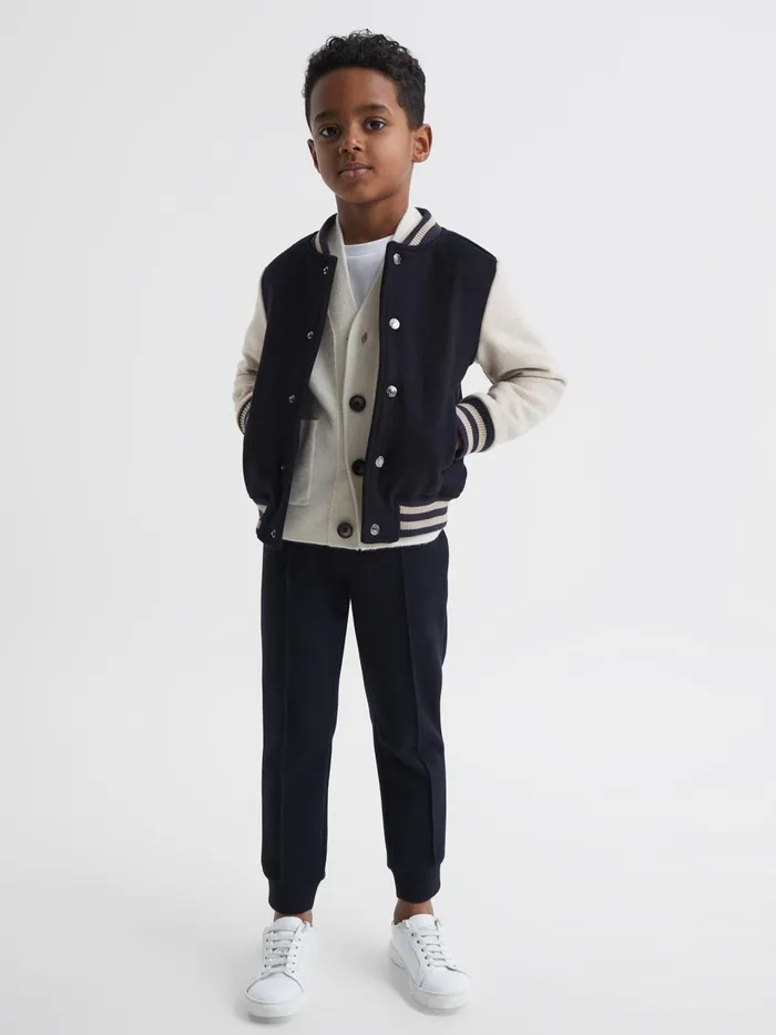 Reiss Coats and Jackets Kansas Varsity Bomber Jacket Navy 8211 Children