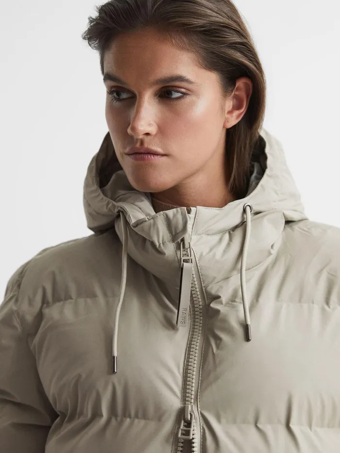 Reiss Coats and Jackets Rains Hooded Puffer Jacket Black 8211 Women
