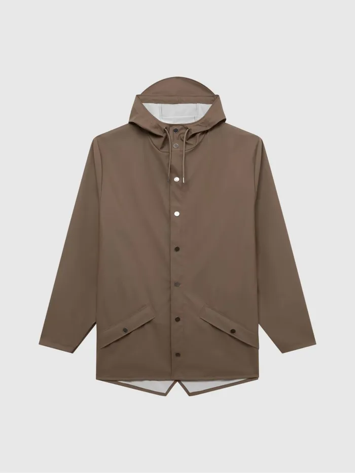 Reiss Coats and Jackets Rains Hooded Raincoat Jacket Black 8211 Men