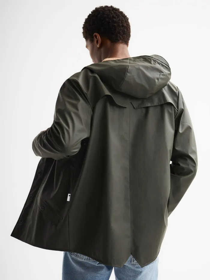Reiss Coats and Jackets Rains Hooded Raincoat Jacket Black 8211 Men
