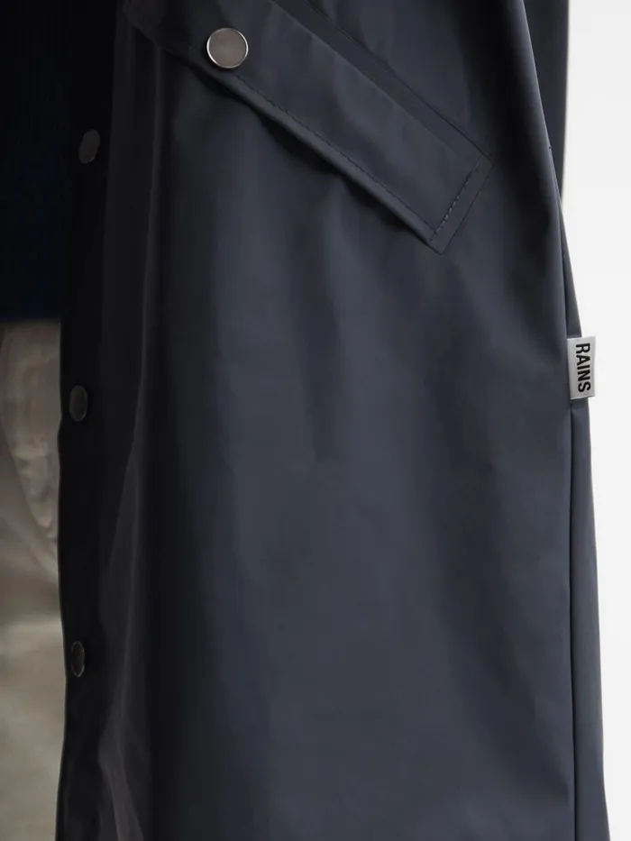Reiss Coats and Jackets Rains Rains Longline Hooded Jacket Dark Green 8211 Men