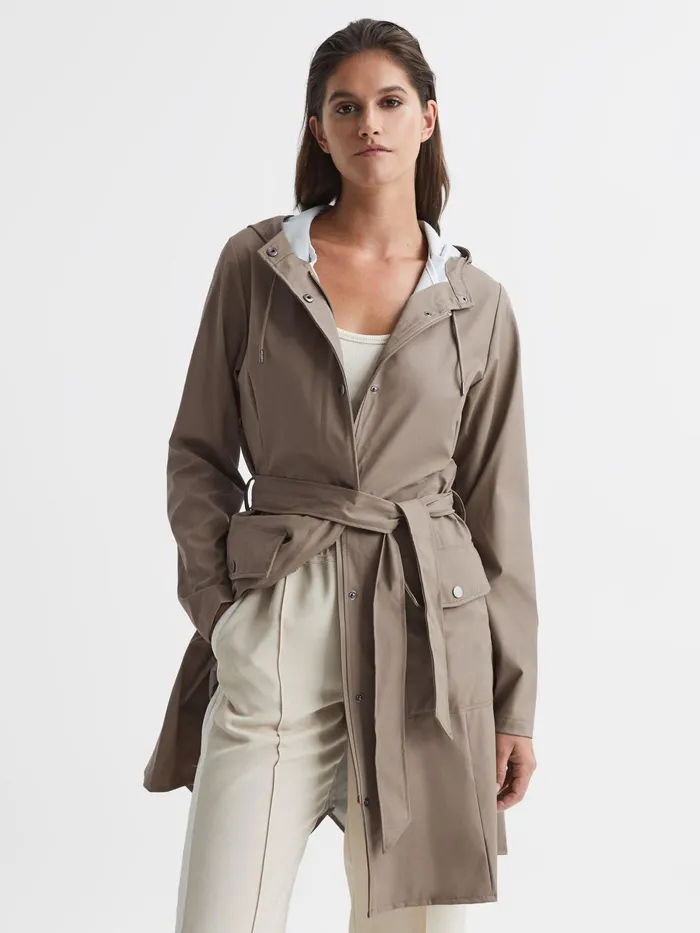 Reiss Coats and Jackets Rains Trench Coat Taupe 8211 Women