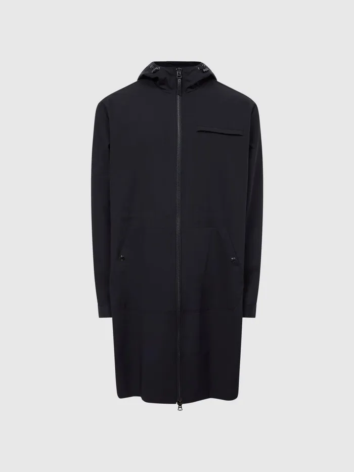 Reiss Coats and Jackets Sidahn Hooded Parker Black 8211 Men
