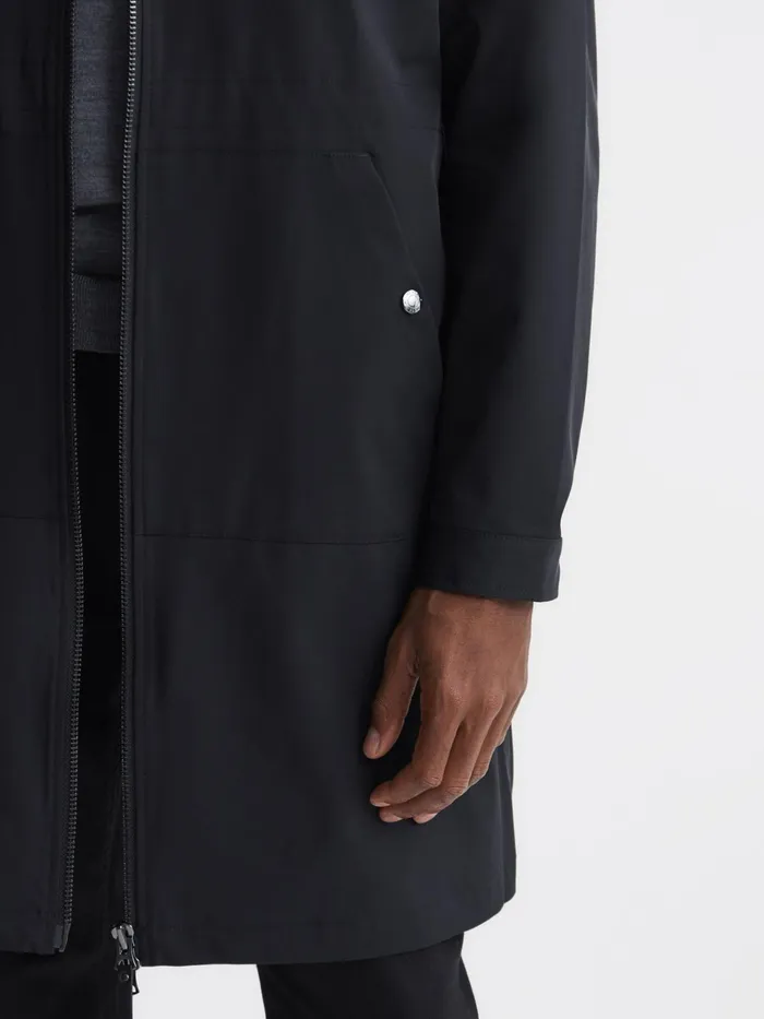 Reiss Coats and Jackets Sidahn Hooded Parker Black 8211 Men