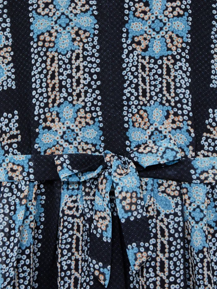 Reiss Dresses and Jumpsuits Alianna Floral Print Puff Sleeve Dress Navy 8211 Children