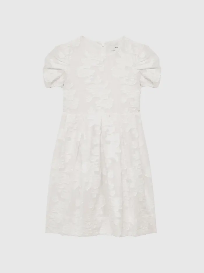Reiss Dresses and Jumpsuits Amalie Floral Print Textured Dress Ivory 8211 Children