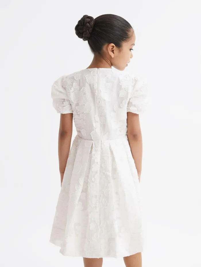 Reiss Dresses and Jumpsuits Amalie Floral Print Textured Dress Ivory 8211 Children